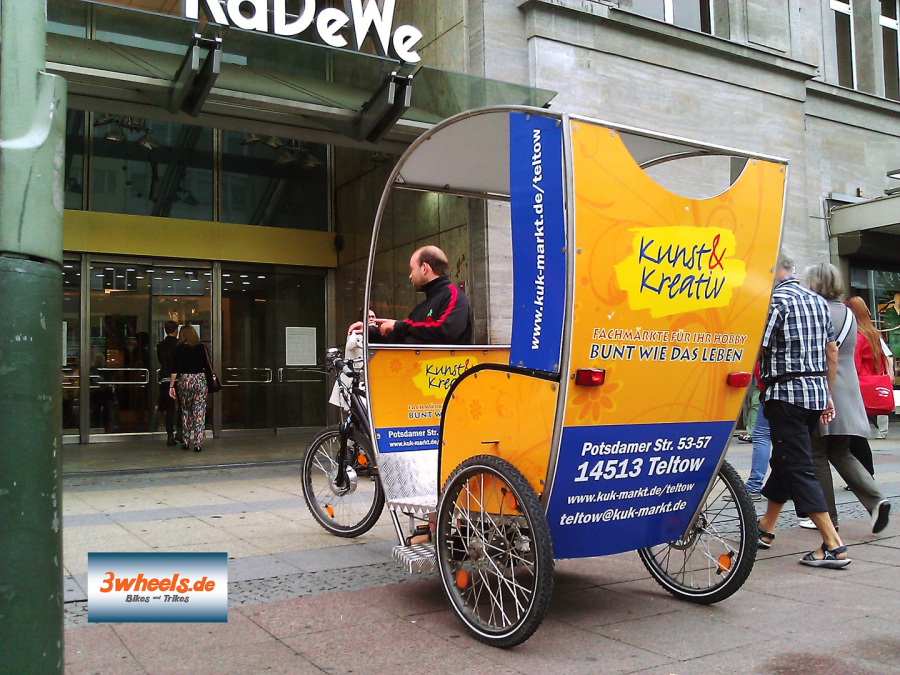 geführte Stadt Tour Berlin Rikscha - Berlin Pedicab - 3wheels.de